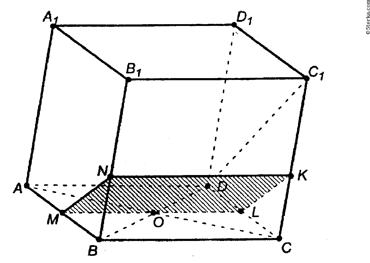 Сечение параллелепипеда плоскостью abc1
