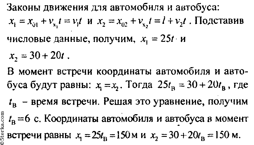 В начальный момент времени автомобиль