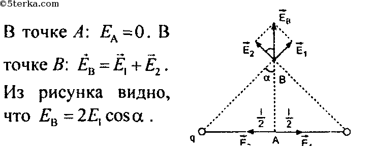 Одинаковые точечные заряды. Две одинаковых точечных положительных заряда q 10 МККЛ. Точечный заряд q 10 МККЛ.