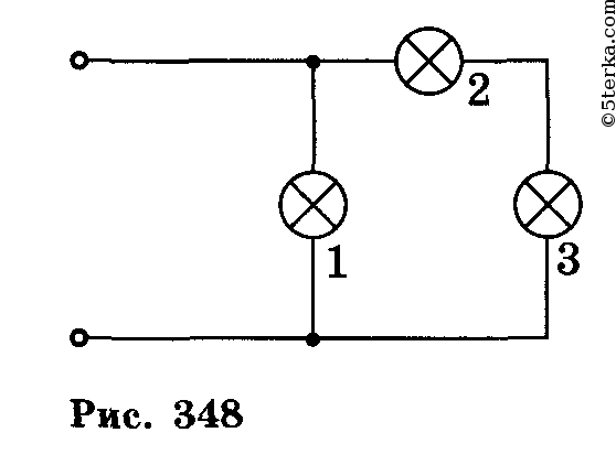 В цепи батареи параллельно включены три электрические лампы нарисуйте схему включения двух