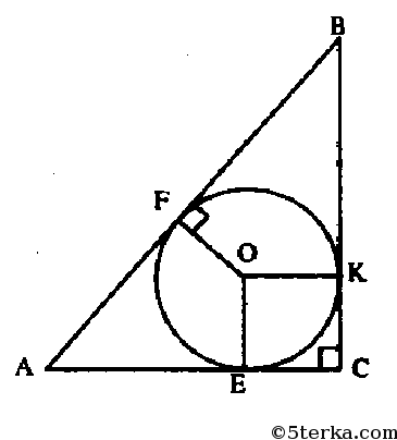 В прямоугольный треугольник вписана окружность радиус которой равен 15