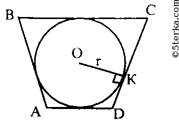 Abcd описан около окружности. Четырехугольник АВСД описан около окружности.