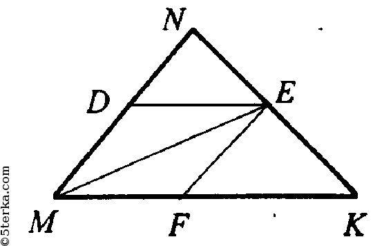 Рассмотри треугольники на рисунке. Ромб вписанный в треугольник. Треугольник MNK. Впишите ромб в треугольник. В треугольник MNK вписан ромб MDEF.