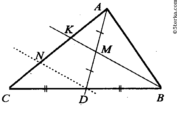 На стороне ad треугольника. Через точку м взятую на медиане ад. Геометрия 563. Через точку м взятую на медиане ad треугольника АВС ,И вершину в. Через точку м взятую на медиане ad треугольника ABC.