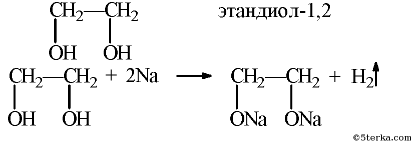 Реакция этандиола 1 2