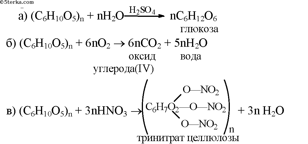 Уравнение гидролиза целлюлозы в 2 стадии