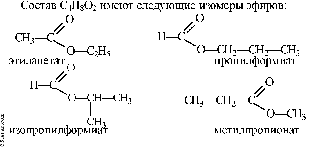 Сколько изомерных карбоновых кислот. Структурные изомеры этилацетата. Структурные формулы двух сложных эфиров состава c3h6o2. Сложные эфиры структурная формула. Этилацетат формула изомеры.