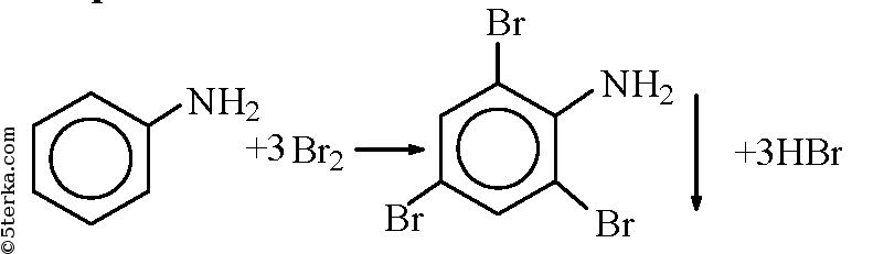 При взаимодействии анилина с бромной водой образуется. Бромирование анилина реакция. Реакция анилина с бромной водой. Анилин взаимодействие с бромной водой. Анилин и бромная вода реакция.