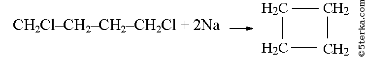 1 хлорбутан реакции. 1 4 Дихлорбутан и натрий. Аолучение циклоьуиена. Дициклобутан получение. Синтез циклобутана.