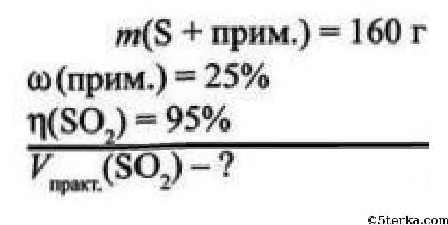 Вычислите объем сернистого газа