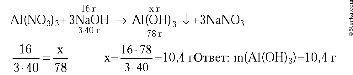 Определите массу 16 раствора гидроксида натрия