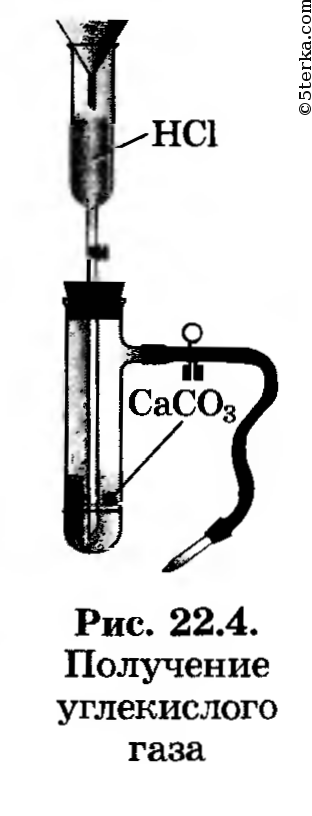 Получение углекислого газа из мрамора и соляной кислоты уравнение реакции